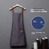 Aventais de cozinha homens mulheres casa chef cozinhar roupas de cozimento com bolsos adulto babador cintura saco à prova dwaterproof água