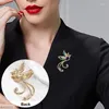 Brooches Sweet Rhinestone Enamel Phoenix For Women Fashion Bird Pin Colorful Design Accessories Animal Jewelry Flying Lady