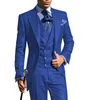 Costumes pour hommes Blazers Hommes Slim Fit 3 Pièces Business Gris Violet Veste Tuxedos Blazer Blanc Pour Mariage Groom Prom Soirée (Blazer Vest Pan