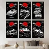 Toile peinture Super voiture Art mur célèbre voiture marque Nissan affiches et impression Image salon chambre garçon chambre décorative w06