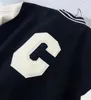 Mens Jackets Teddy Leather Stitching C-word Wool Baseball Uniform Ce Home Letters and Womens High-end Fashion Jacket