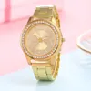 Wristwatches Women Luxury Wrist Watches Fashion Shiny Rhinestone Stainless Steel Analog Quartz Watch Casual Ladies Gift 2023