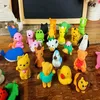Borradores de lápiz Borradores de animales de ensamblaje extraíbles para favores de fiesta Juegos divertidos Rompecabezas para niños Toys2412
