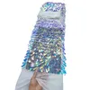 Net Tissu Africain Dames Robe Formelle 3D Paillettes Dentelle Tulle Tissu Série Qualité Supérieure Broderie Nigérian Femme De Mariage Soirée Été 2023 YQ-7014