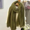 Scarves Pleated Linen Cotton Women's Crinkle Solid Long Muslim Shawl Plain Wrinkle Musulman Scarf Tassel Woven Hijabs Woman 2023