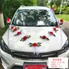 Decorative Flowers YOMDID Wedding Car Front Flower Decoration Artificial Garland For Party Accessories Simulation Rose