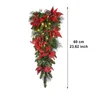 Fiori decorativi Fashion Home Garden Decor Cordless Prelit Scale La decorazione illumina gli accessori per ghirlande di Natale a LED