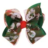 Noeuds de Noël pour les filles Santa Hairbows Snow Man Bows pour les tenues assorties de vacances Noël pour enfants