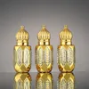 Парфюм бутылка 67101215 мл роскошного стиля золотистого рисованного духов бутылки из стекла рулон эфирное масло.
