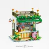 Block 643 st City Street Building Blocks Fairytale Town Coffee Shop Afternoon Tea Flower House Mini Blocks Bricks Toys for Children R230718