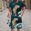 Erkek Trailsits T-Shirt Seti Sıradan komik kısa kollu plaj moda yaz hip-hop spor giyim kıyafeti harajuku 2023 üstleri lüks
