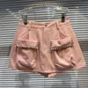 Pantaloncini da donna Pink Cargo 2023 Summer Pocket Stitching Street Gonna ampia