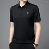 Men's Polos Business Casual Polo-Shirt Korean Fashion Design Sense Short Sleeve Young And Middle-Aged Men Summer Classic Tops W5606