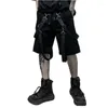 Männer Shorts Männer Sommer Bänder Hip Hop Cargo Casual Strtwear Mens Harajuku Punk Kurze Hosen Bermuda Homme
