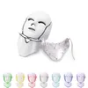 Ansiktsvårdsenheter 7 Färger Lätt LED -mask med nackblekning hudföryngringsterapi Maskin Anti Acne Borttagning 230617