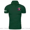 Heren T Shirts Laos Polo Mannen Korte Mouw Modemerk Shirt Laotiaanse Lao Kleding Land Vlag Ontwerp Katoen Natie team Tops Tees