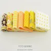 Booksew 100% algodão tecido F036 # 7pcs lote ouro amarelo conjunto jelly roll tiras acolchoadas patchwork 5cm x100cm para DIY artesanato feito à mão268N