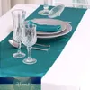 Black Colour Wedding Table Runner Decoration Satin Table Runner for Modern Party Home Hotel Banquet Decoration Wholesale Qhmut