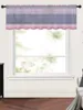 Curtain Diamond Gradient Texture Sheer Curtains For Kitchen Cafe Half Short Tulle Window Valance Home Decor