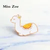 Pins Broches Baby Lama Emaille Pins Leuke Dier Badge Broches Gift Cartoon Pictogrammen Jasje Dress Knop Pin Voor Meisje En Drop De Dhxxl