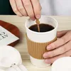 Kaffekrukor mode enkelhet återanvändbar kopp med lock vete halm bärbar eko vänlig muggte espresso