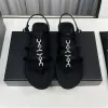 2023 Summer New Sandals Luxury Designer Women's Open Toe Sandali con suola piatta Lettera Decorazione Moda Scarpe da spiaggia versatili
