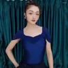 Scene Wear Modern Dancing Tops Women Short Hermes Latin Dance Top Ballroom Tango Samba Costume Practice SL8476