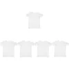 Herren-T-Shirts, 5er-Pack, Herren-Trainingshemd, Weste, schweißfestes Unterarm-T-Shirt, bequemes, weißes, atmungsaktives Baumwoll-Leinen-Unterhemd für Herren