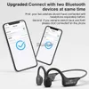 Hoofdtelefoon Oortelefoons Real Bone Geleiding Hoofdtelefoon Bluetooth 53 Wireless oortelefoons Waterdichte sporthoofdset met MIC voor trainingen Running Rijden X0718