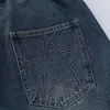 Męskie szorty Lakible Star Tassel Patch Gradient Denim 2023 Sprzedaż letniego stylu jogger dżinsy dla kobiet sporty na świeżym powietrzu