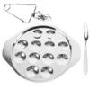 Ensembles de vaisselle outil Barbecue escargot assiette escargot métal Vintage assiettes coquille cuisson Mini four