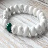 SN1074 2016 Mens Yoga Bracelet Howlite Malachite Bracelet Pierre Naturelle Mala Perles Bijoux Whole319S