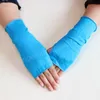 Women Fingerless Gloves Cotton Sunscreen Mittens Half Finger Touch Screen Gloves Outdoors Cycling Driving Short Mittens