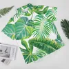 Camicie casual da uomo Foglie tropicali Hawaii Beach Camicia moderna Camicette vintage estive Uomo Stampa Taglie forti 3XL 4XL