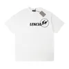 BLCG Lencia Summer T-shirts High Street Hip-Hop Style 100% bomullskvalitet Män och kvinnor släpper ärmen Löst Tshirts Överdimensionerade toppar 23201