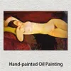 Lienzo de arte de pared hecho a mano Le Grand Nu (el gran desnudo) Amedeo Modigliani pintura retrato obra de arte decoración de Hotel moderna