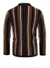 Men's Polos Striped Jacquard Polo Shirt Spring and Autumn Long Sleeve Lapel Knitted Sweater 230717