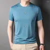 Camisetas masculinas masculinas, roupas de manga curta, impressão animal, de negócios, generosas, com decote em O, camiseta Cultivate, top para homens