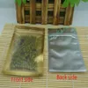 12 20cm front matte transparent coffee bean bag-100pcs lot inner golden aluminum foil ziplock plastic pouch dustproof cookie sack342U