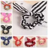 Rabbit Ears Hairband Elastic Bands Polka Dot Ponytail Holders Fashion Women Girls Rubber Bands Scrunchie Accessories 16 Color 4922