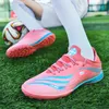 Dress Shoes Pink Soccer Shoes Men Ultralight Football Boots Low Cut FG/TF Teenagers Soccer Sneakers Professional Training Football Shoes Men 230717