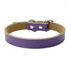 Dog Collars Pet Puppy Collar Supplies Leather For Large Dogs Classic Style Genuine Adjustable Cow Strong Copper Buckle E