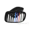 Qualidade Montagem Fibra de Carbono Grades Frontais Renais Preto Brilhante Três Cores M Look para BMW Série 5 GT F07 2014 UP243f