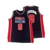 Outdoor Tshirts 1992 Dream Team #9 Basketball Jerseys Navy White All Stitched Throwback 230717