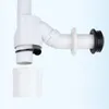Ensemble d'accessoires de bain tuyau de vidange flexible siphon en P tube anti-odeur universel pour bols de shampooing poubelles de salle de bain