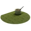 Table Mats 4Pcs/Set Nordic Simple Semicircle Non-Slip Place Napkins Heat Resistant Dining PVC Disc Pads Bowl Coasters