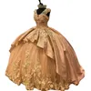 Luxe 3D Bloemen Quinceanera Jurken Tiers Prinses Prom Baljurk Sweet 16 Meisjes Elegante Debutante Jurk Vestidos De 15 Anos