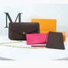 Lady Clutch Crossbody Felicid Pochette M61276 Torby na ramię torebki Portfel projektantów 3 w 1 damskie torba klapa wysoka złoto