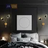Lampa ścienna Postmodernistyczne miedziane czarne złoto kryształowe światło światła do korytarza sypialni