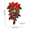 Flores decorativas guirlanda de bola de natal ano decorações de natal pinhas artificiais baga guirlanda para porta da frente decoração da parede